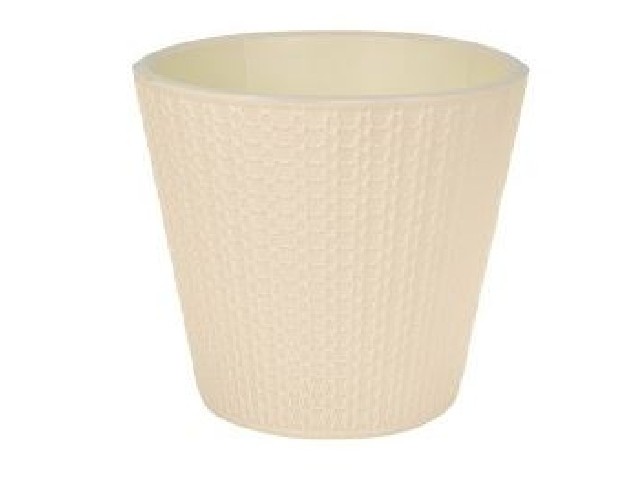 Горшок для цветов Velvet D330 мм, 16л на колесиках (светло-бежевый)